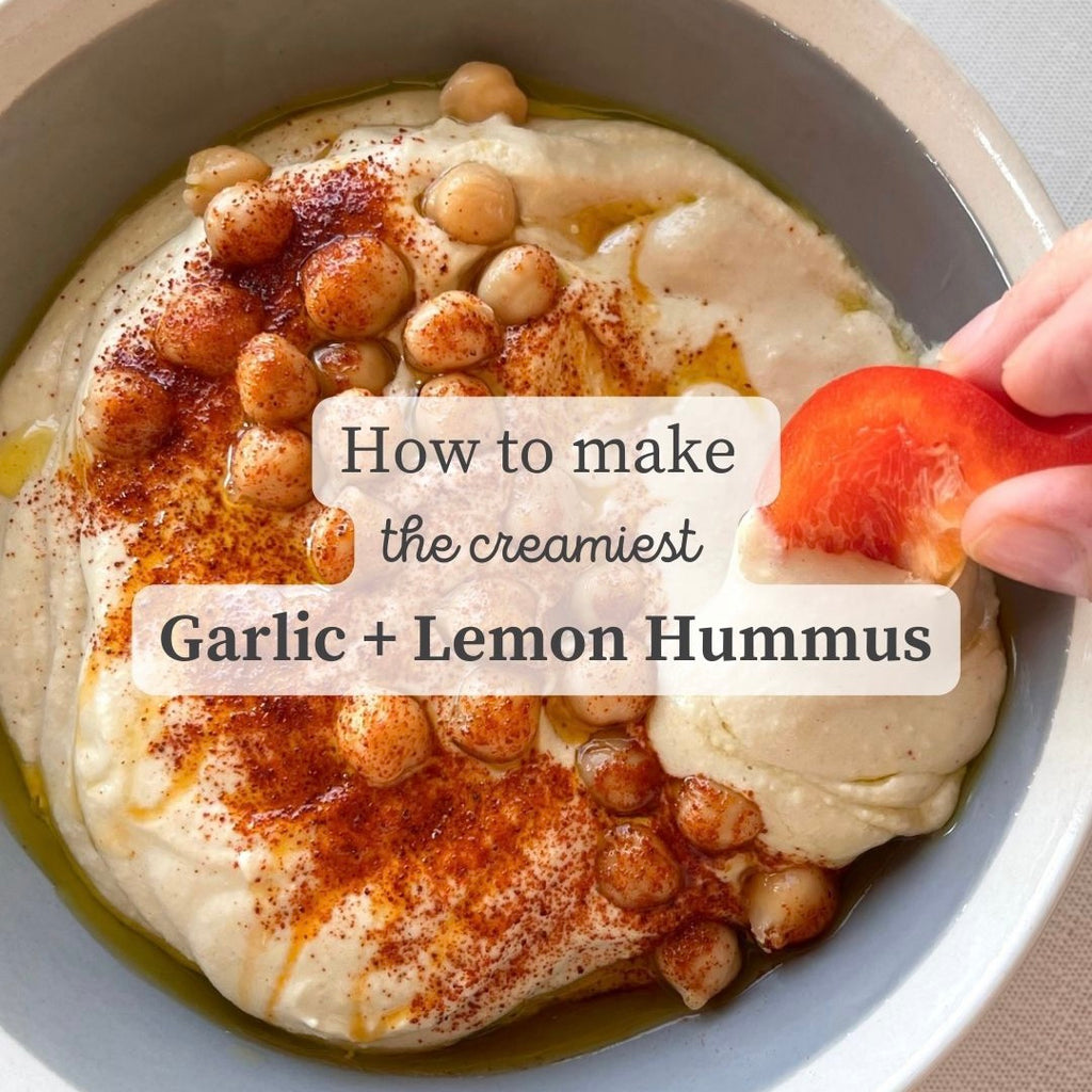 The Creamiest Garlic + Lemon Hummus
