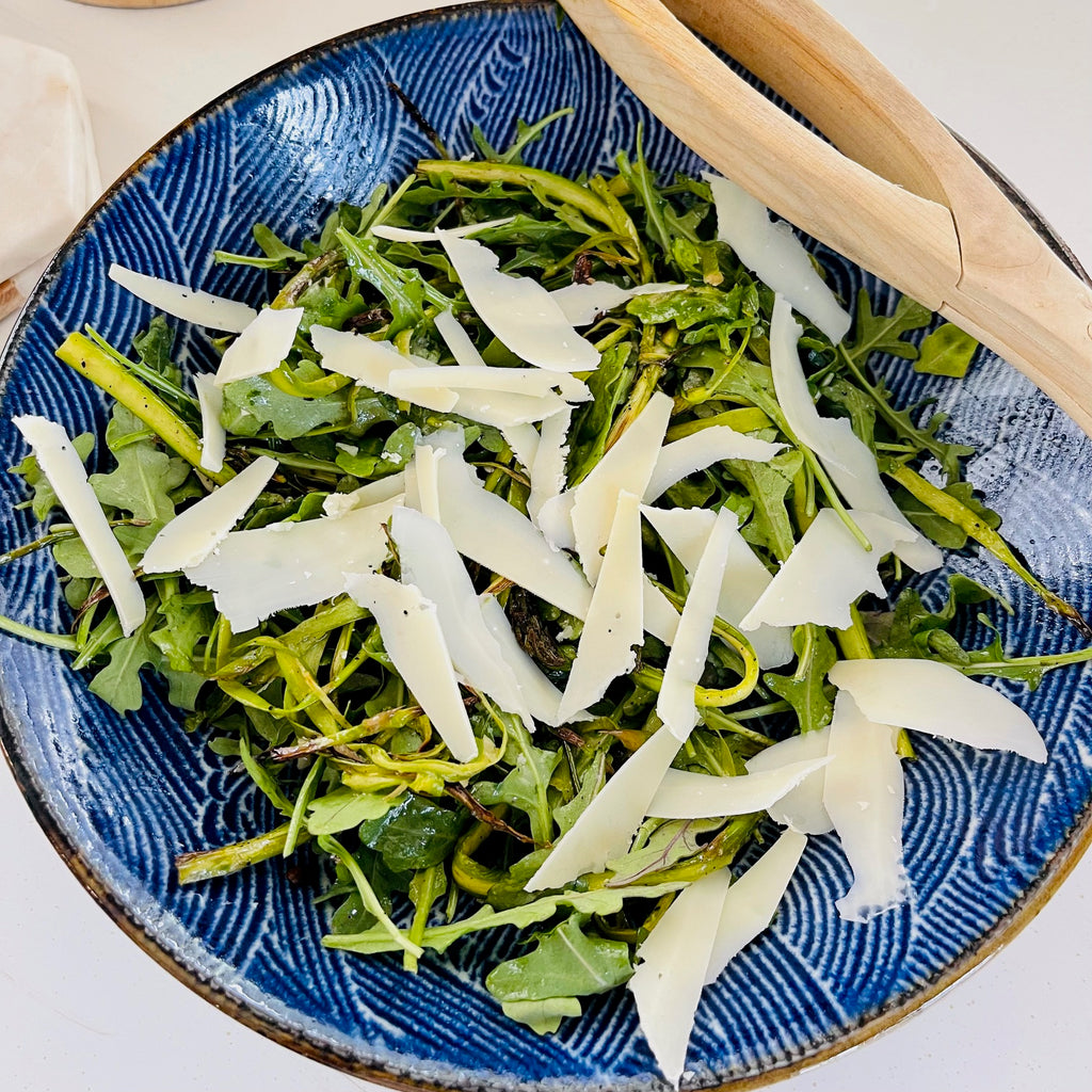 Spring Arugula + Shaved Asparagus Salad
