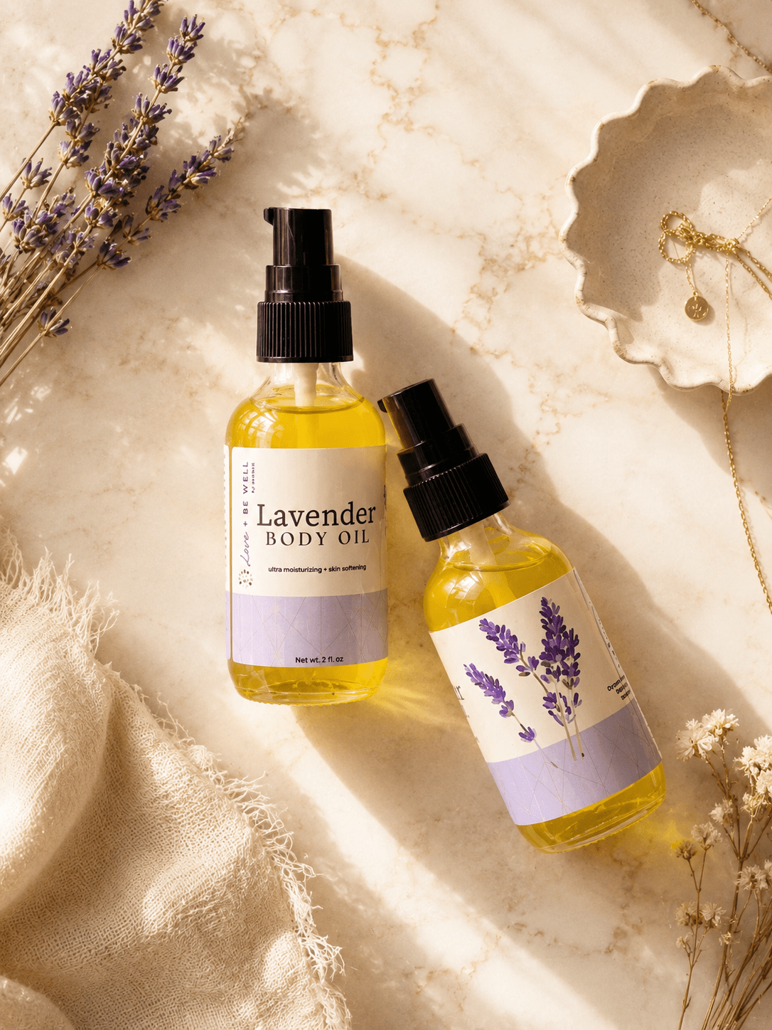 Natural Body Oil Elixir - Lavender - Be Well Company