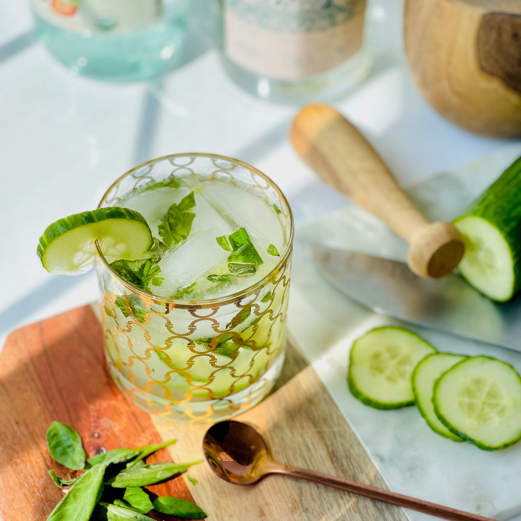 Tequila Cucumber & Basil Smash Cocktail