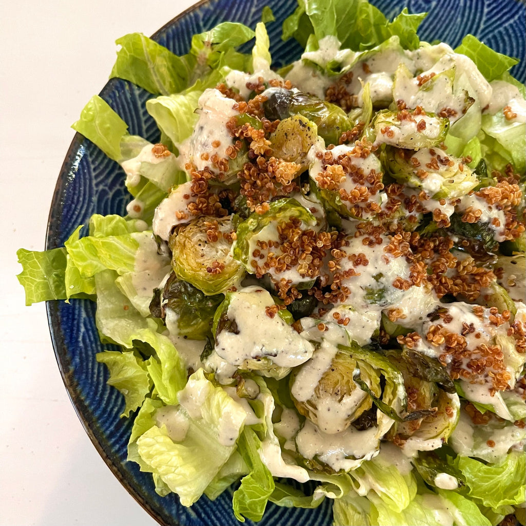 Warm Brussel Caesar Salad