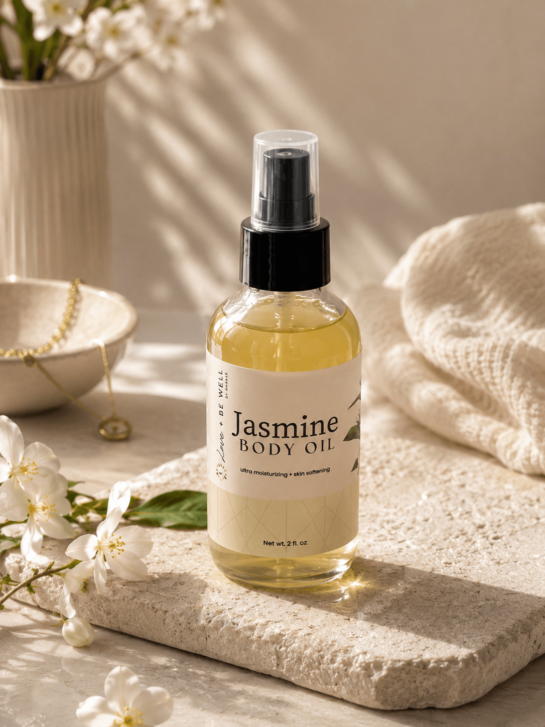 Natural Body Oil Elixir - Jasmine - Be Well Company