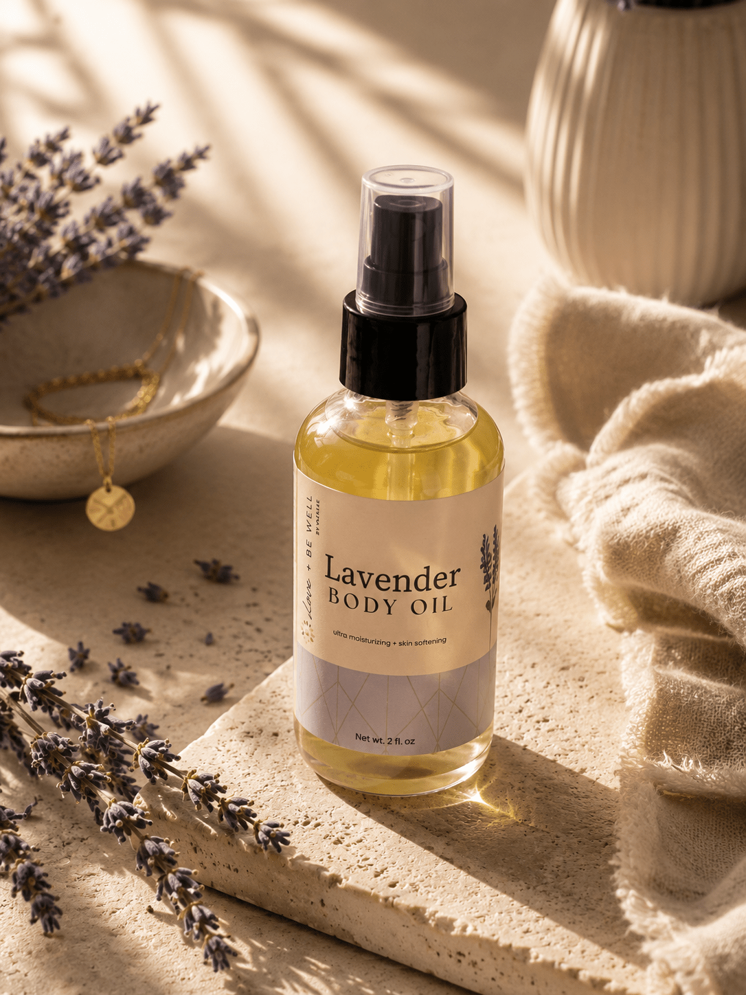 Natural Body Oil Elixir - Lavender - Be Well Company
