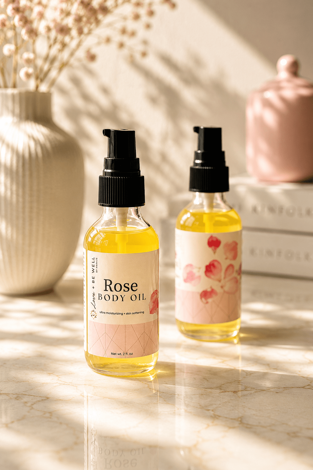 Natural Body Oil Elixir - Rose - Be Well Company