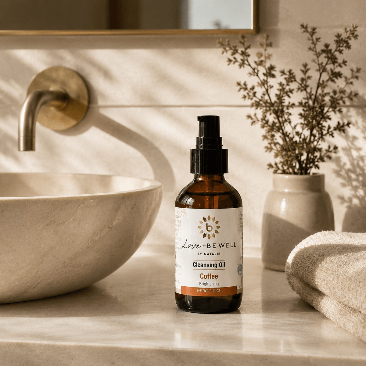 Natural Facial Cleansing Oil - Coffee - Be Well Company